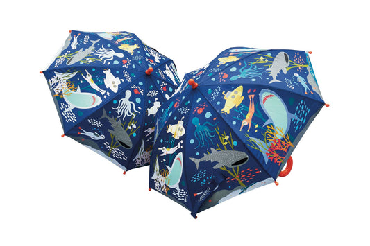 Floss &amp; Rock Colour Changing Umbrella - Deep Sea