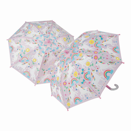 Floss &amp; Rock Colour Changing Umbrella - Rainbow Unicorn