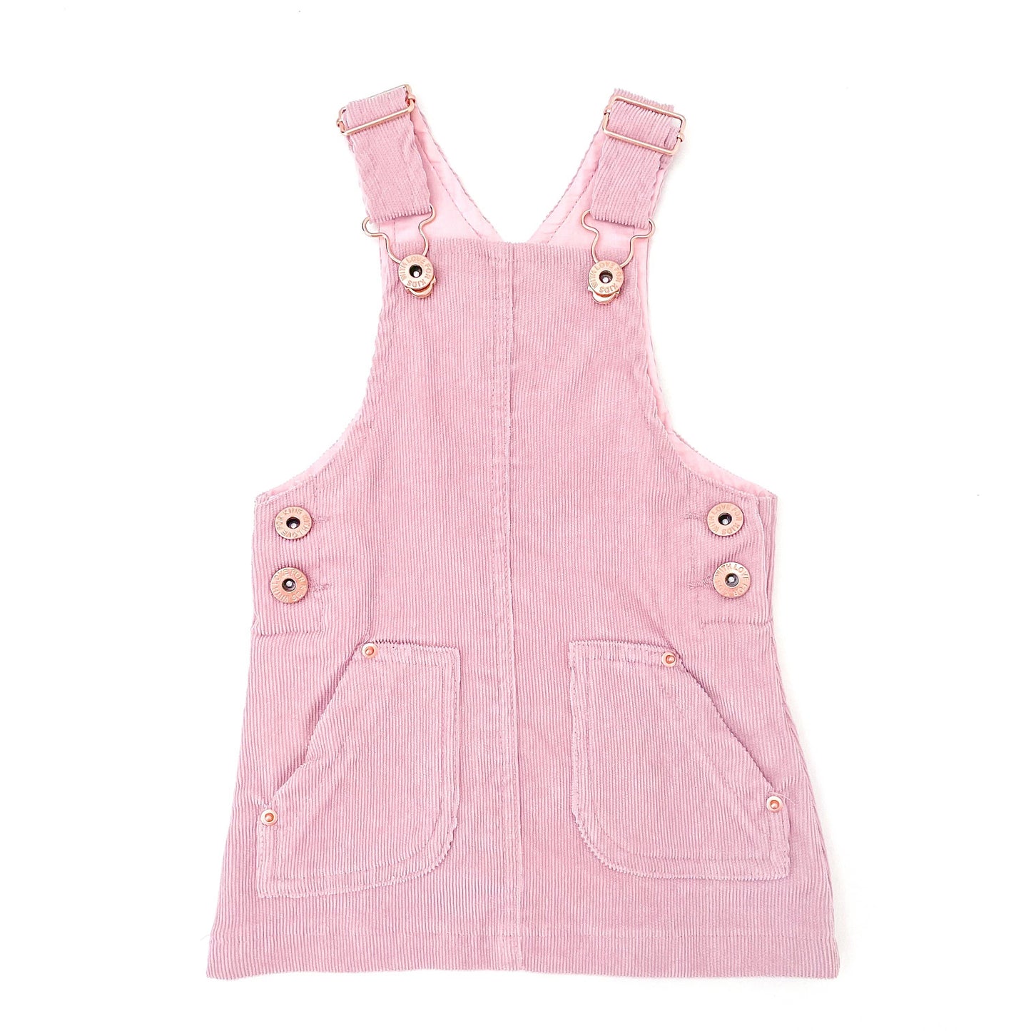 Hazel Cord Pinafore Dress - BLUSH