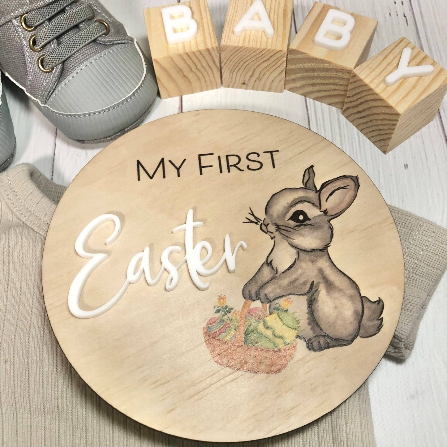 3D My First Easter Plaque - Bunny